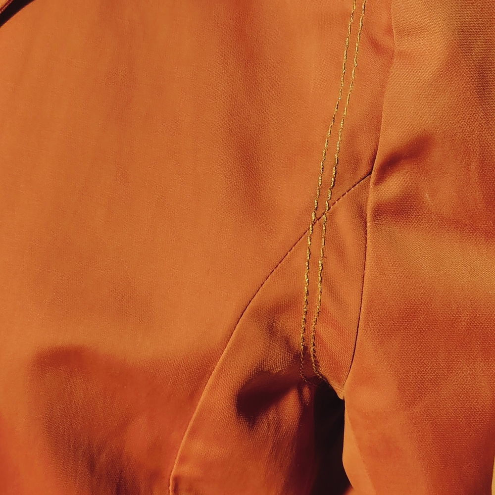 Vintage Misty Harbor Signature Burnt Orange Rain Coat W/ Removable Floral Liner - Picture 14 of 15